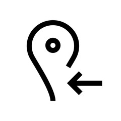 Location mini line, icon