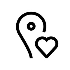 Location mini line, icon