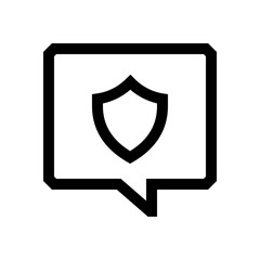 Speech bubble mini line, icon