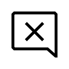 Speech bubble mini line, icon