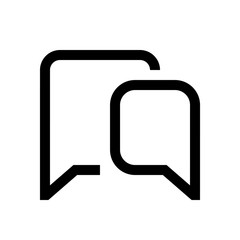 Speech bubble mini line, icon