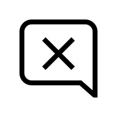 Speech bubble mini line, icon