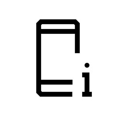 Mobile phone mini line, icon