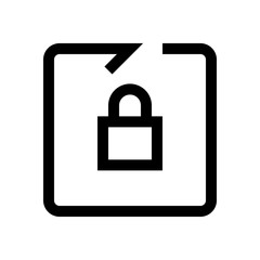 Lock mini line, icon