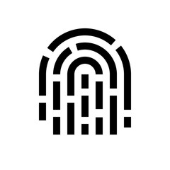 Finger print mini line, icon