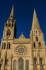 Fototapeta na wymiar Chartres Cathedral (Notre-Dame de Chartres, 1220). France.