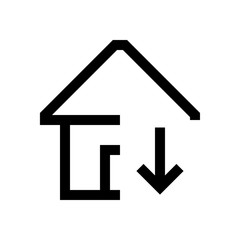 Building mini line, icon