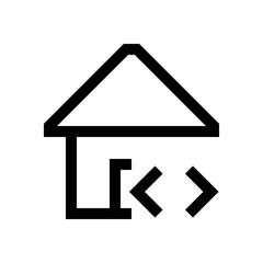 Building mini line, icon