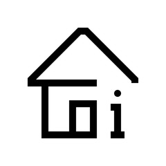 Building mini line, icon