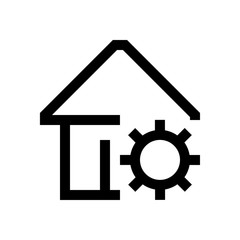 Building mini line, icon