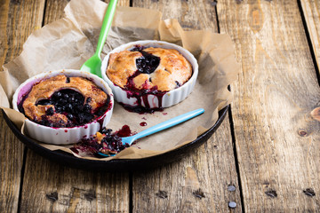 Homemade blueberry mini pie