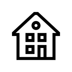 Building mini line, icon