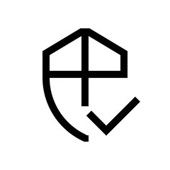 Shield, security mini line, icon