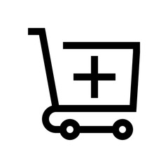 Fototapeta premium Shopping cart mini line, icon