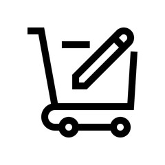 Shopping cart mini line, icon