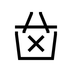 Obraz premium Shopping cart mini line, icon