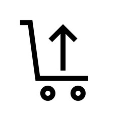 Shopping cart mini line, icon