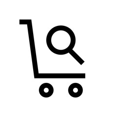 Shopping cart mini line, icon