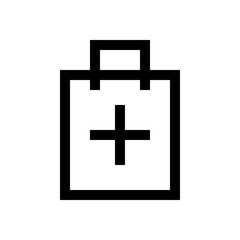 Shopping cart mini line, icon