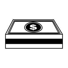 bill dollar isolated icon vector illustration design