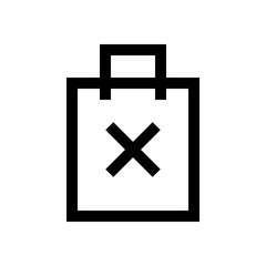 Shopping cart mini line, icon