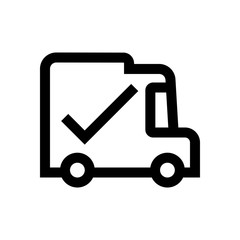 Fototapeta na wymiar Delivery truck mini line, icon