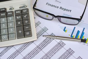 Business concept : Financial accounting stock market graphs analysis.
