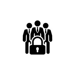 Business Security Icon. Flat Design.