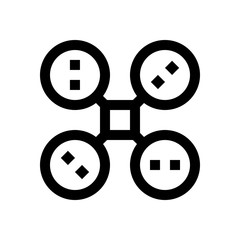 Fototapeta premium Drone mini line, icon