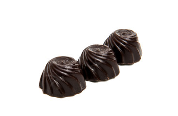 chocolate candies isolated