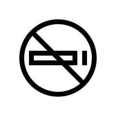 No smoking mini line, icon