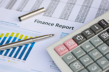 Obraz premium Business concept : Financial accounting stock market graphs analysis.