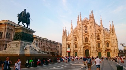  Milan Cathedral (Duomo di Milano), and piazza del Duomo in Milan, Italy
