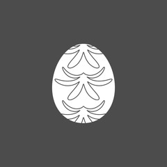 Easter egg with pattern vector icon