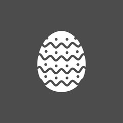 Easter egg with pattern vector icon