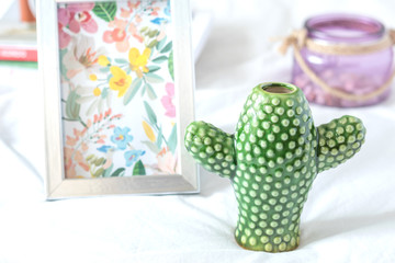 Decorative vase and frame