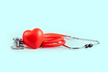 Stethoscope and
heart.