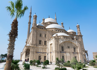 Fototapeta na wymiar The great Mosque of Muhammad Ali Pasha (Alabaster Mosque), situated in the Citadel of Cairo, Egypt, commissioned by Muhammad Ali Pasha 1830 - 1848. Considered as one of the landmarks of Cairo