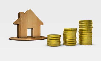 House And Money Icon Property Investment Concept