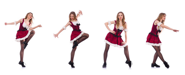 German girl in traditional festival clothing