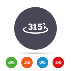 Angle 315 degrees sign icon. Geometry math symbol.