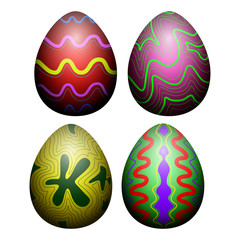 Set of easter eggs