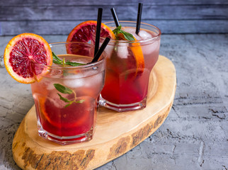 Fresh homemade orange lemonade.