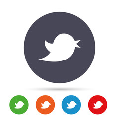 Bird sign icon. Social media symbol.