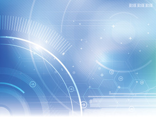 Abstract vector background with technology shapes