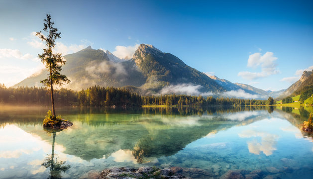 beautiful alpine lake