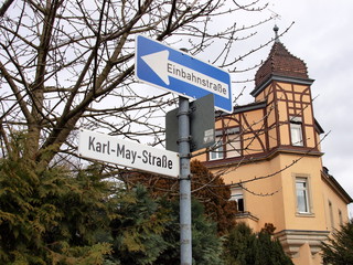Karl May Straße in Radebeul (Sachsen)
