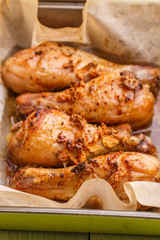 Poultry shins on wax paper
