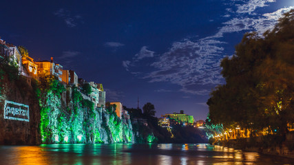 Kura river at night © Andrey