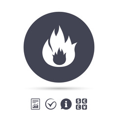 Fire flame sign icon. Fire symbol.